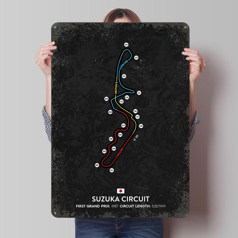 Suzuka Circuit Tinplate Poster Customized Wall Art Vintage Retro Metal Signs for Garage Decoration Room Coffee Bar Accessories 20x30cm(7.8x11.8inch)
Suzuka Circuit Tinplate Poster Customized Wall Art Vintage Retro Metal Signs for Garage Decoration Room Coffee Bar Accessories 20x30cm(7.8x11.8inch)