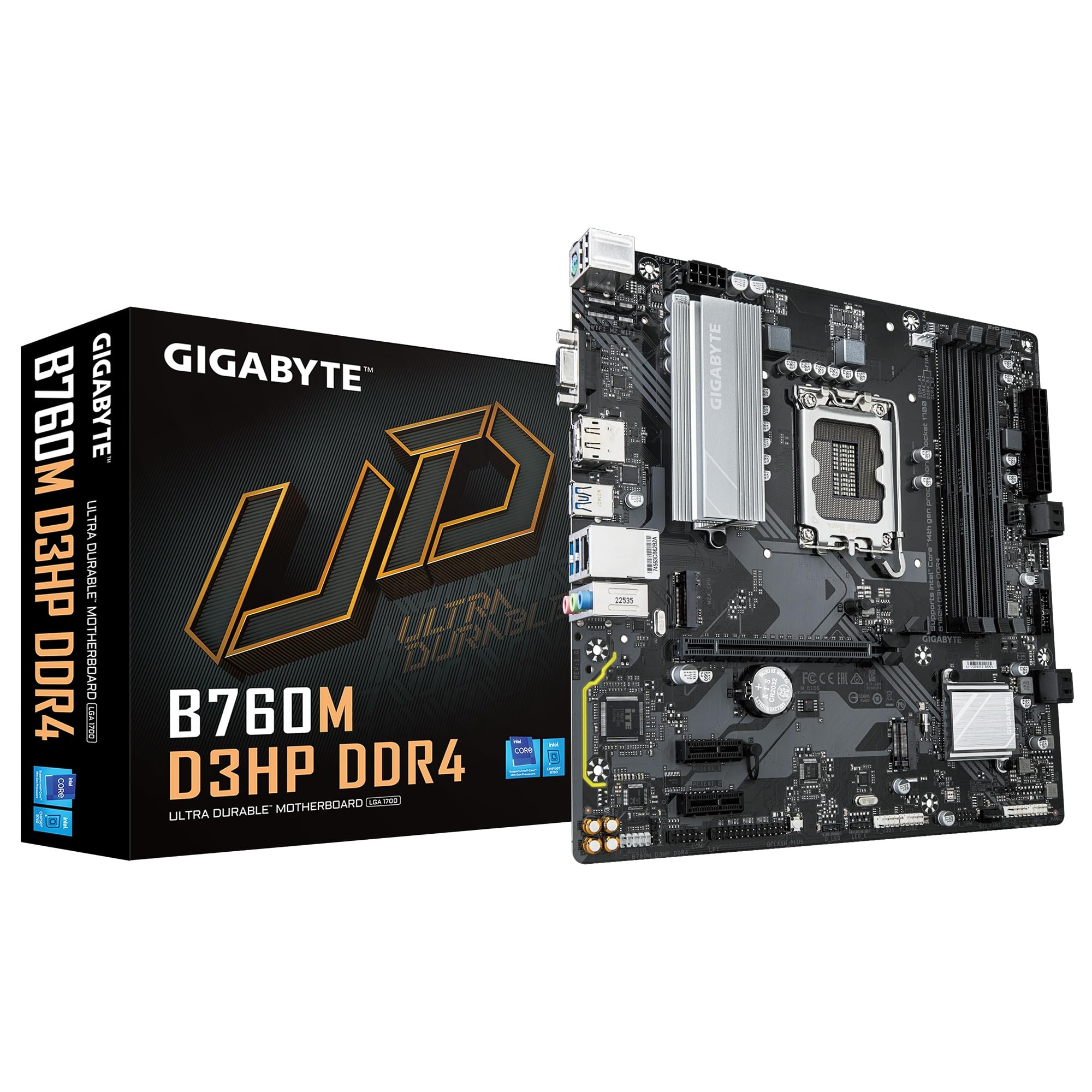 GIGABYTE B760M D3HP DDR4 Intel Generation Core Processor Compatible LGA1700 DDR4 Материнська плата MB6556 14th/13th/12th Micro-ATX
GIGABYTE B760M D3HP DDR4 Intel Generation Core Processor Compatible LGA1700 DDR4 Материнська плата MB6556 14th/13th/12th Micro-ATX