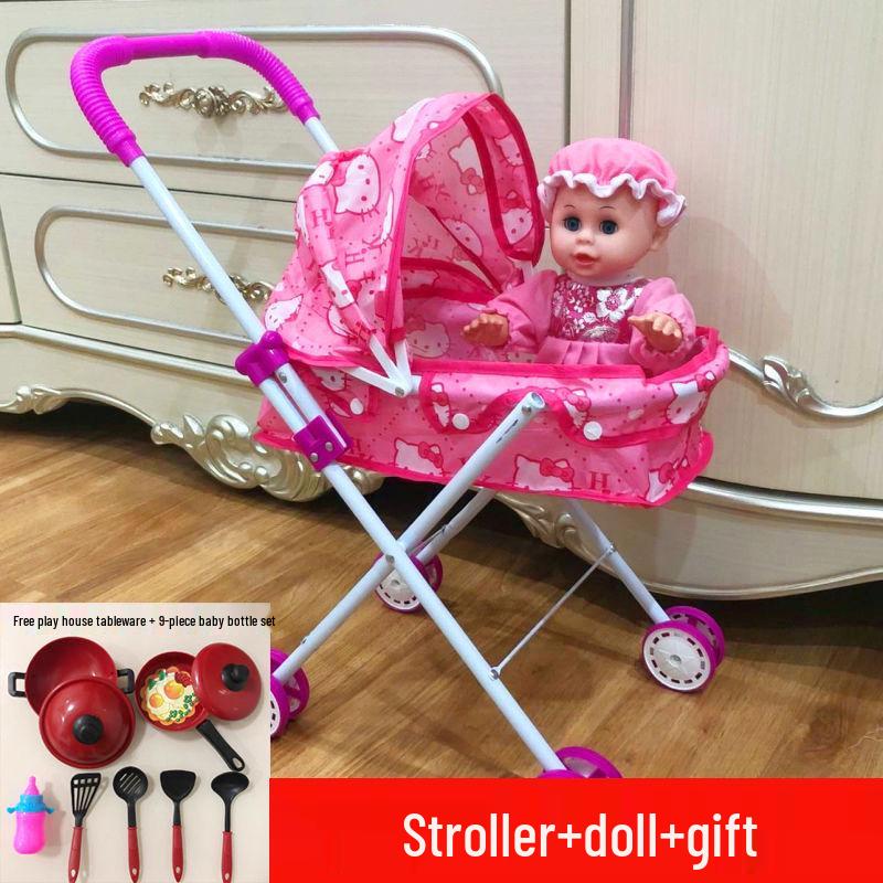 Коляска для куклы для девочки со светом и звуком - Игрушка для ролевых игр, подарок на день рождения Standard
Коляска для куклы для девочки со светом и звуком - Игрушка для ролевых игр, подарок на день рождения Standard