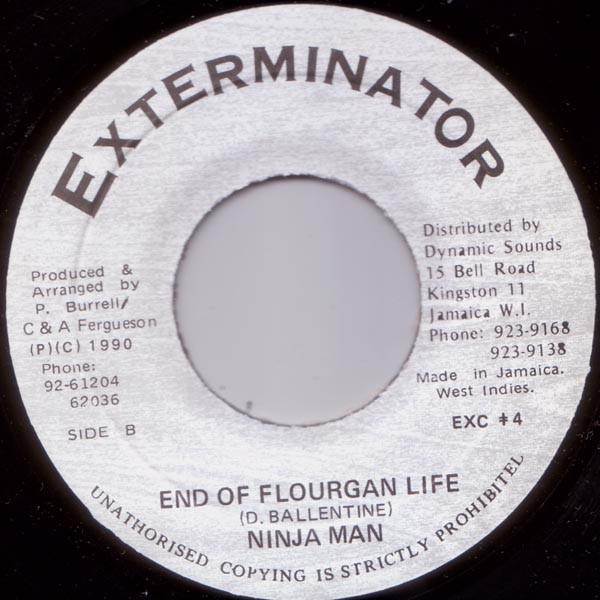 7inch Record NINJAMAN The Last Of Flourgan NONE Exterminator 1990 Jamaica Reggae Ska Dub Used
7inch Record NINJAMAN The Last Of Flourgan NONE Exterminator 1990 Jamaica Reggae Ska Dub Used