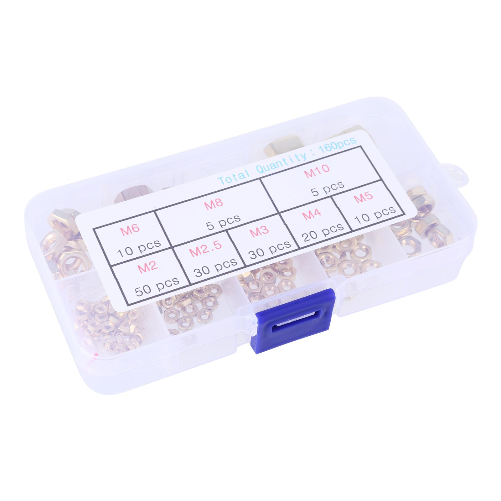 160 шт. Латунные шестигранные гайки Крупная резьба Гайка для машинного винта 2/2,5/3/4/5/6/8/10 мм Высокопрочная металлическая шестигранная машинная гайка
160 шт. Латунные шестигранные гайки Крупная резьба Гайка для машинного винта 2/2,5/3/4/5/6/8/10 мм Высокопрочная металлическая шестигранная машинная гайка