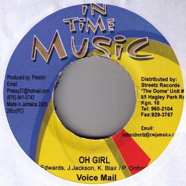 7inch Record VOICEMAIL / DELISHUS - Oh Girl / Don t Call Me NONE In Time Music 2005 Jamaica Reggae, Ska & Dub Used
7inch Record VOICEMAIL / DELISHUS - Oh Girl / Don t Call Me NONE In Time Music 2005 Jamaica Reggae, Ska & Dub Used