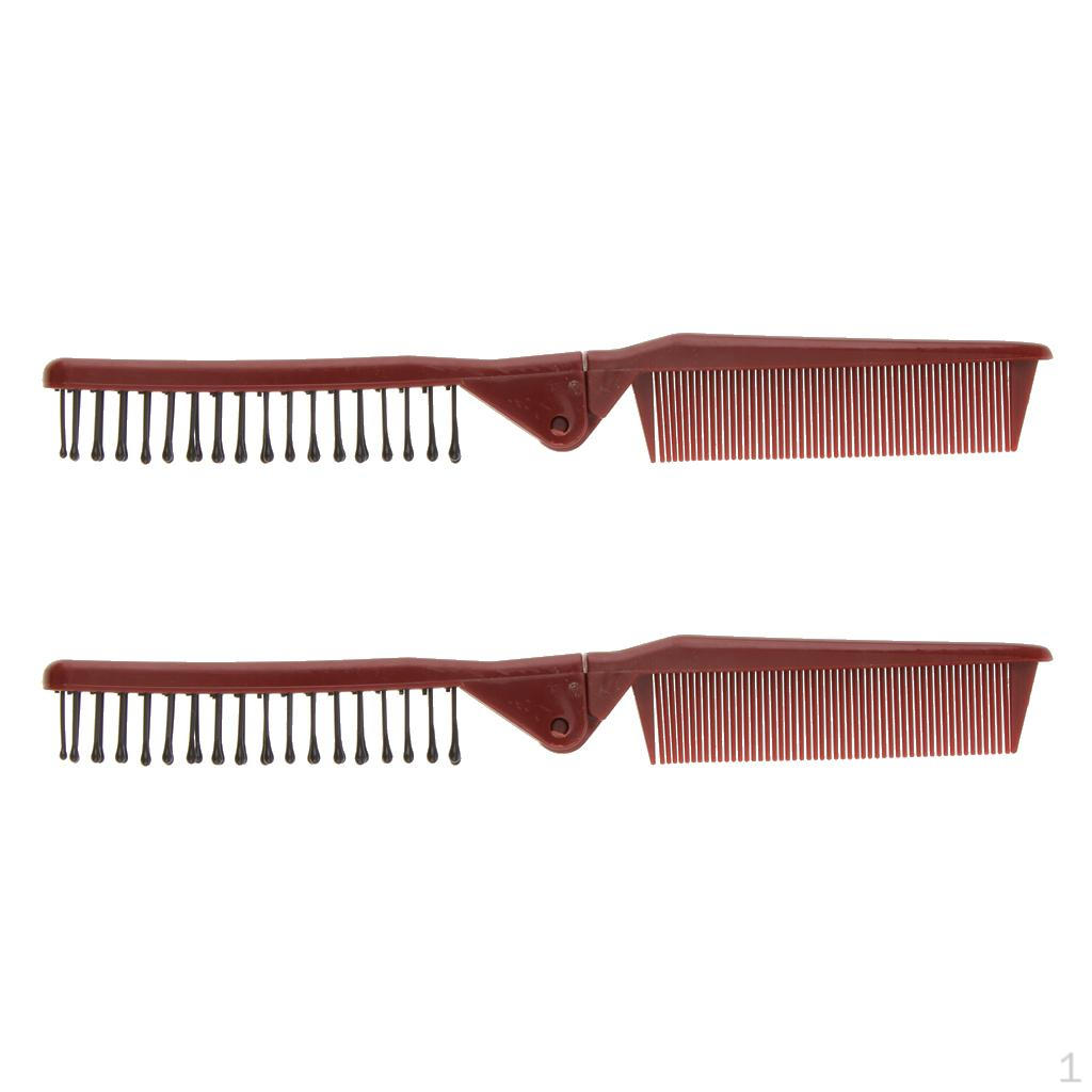 2Pcs Portable Small Travel Folding Plastic Dual Wine Red Hair Brush Pocket Comb Anti-Static 8.4inch
2Pcs Portable Small Travel Folding Plastic Dual Wine Red Hair Brush Pocket Comb Anti-Static 8.4inch