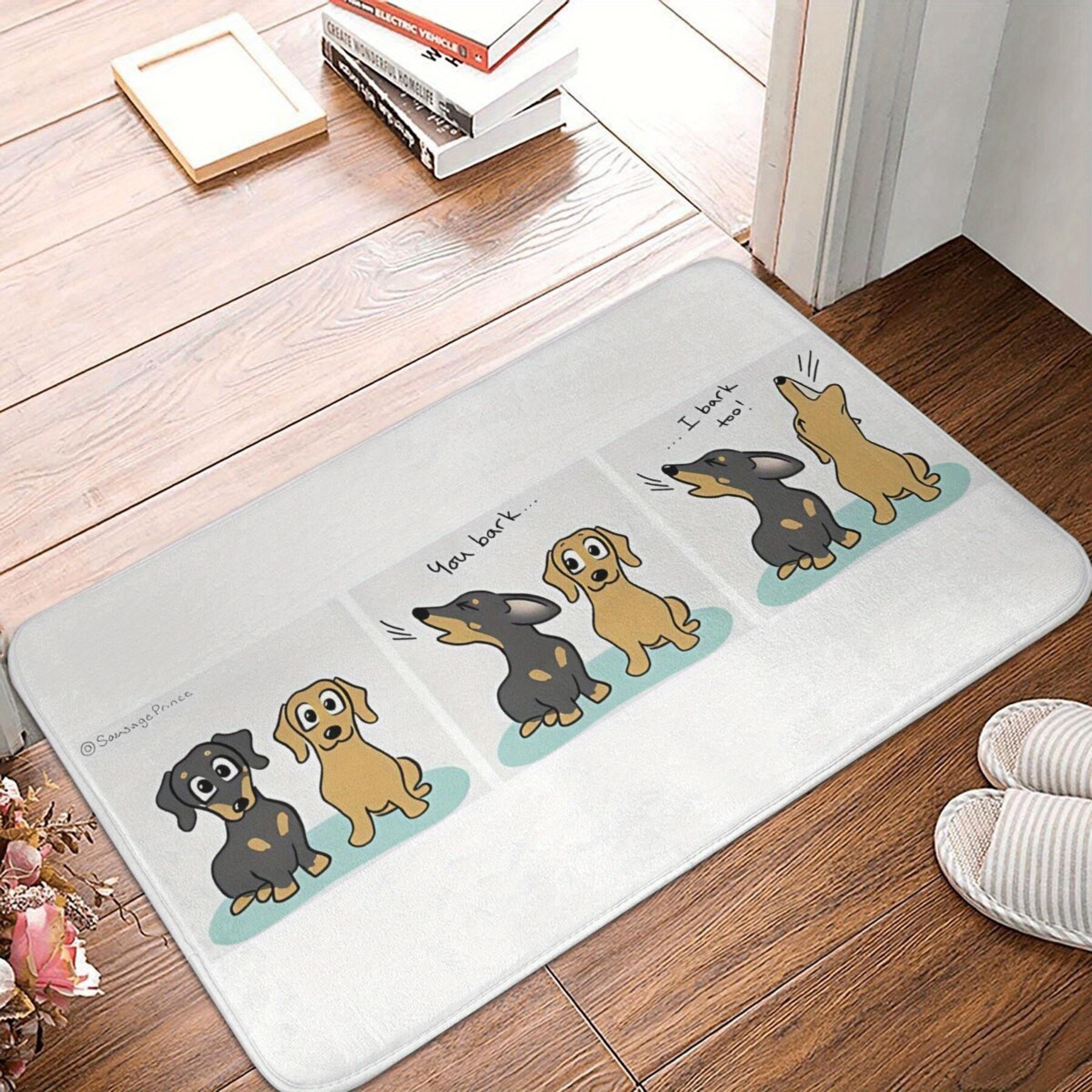 Dachshund Comic Illustration Mat, Why are we barking Text with Three Dogs, Polyester Floor Rug for Indoor Home Decor 40x60cm
Dachshund Comic Illustration Mat, Why are we barking Text with Three Dogs, Polyester Floor Rug for Indoor Home Decor 40x60cm