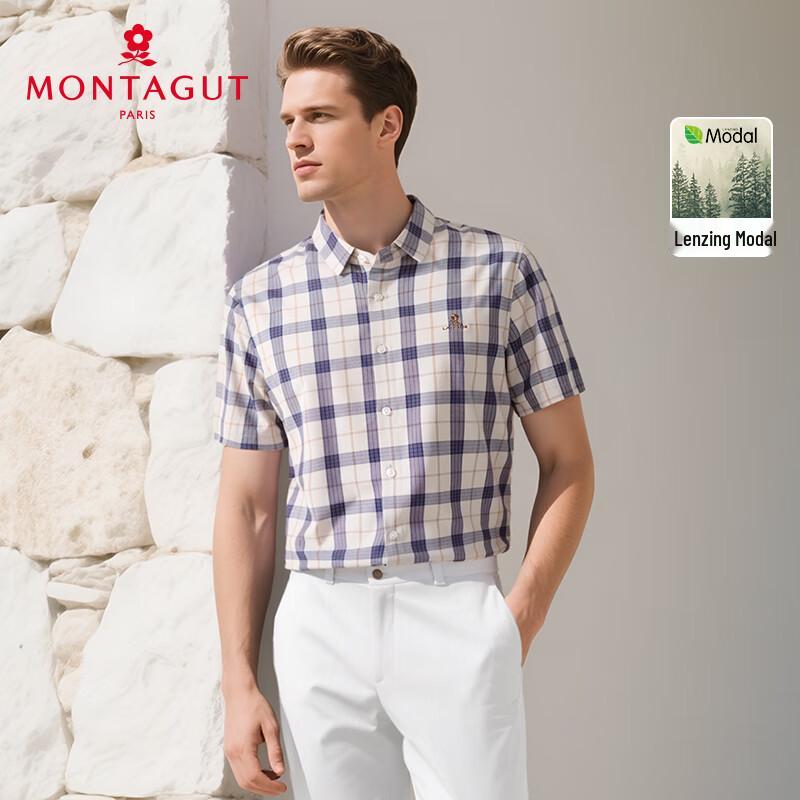 MONTAGUT Men s 2025 Summer Plaid Modal Short-Sleeve Business Shirt 54
MONTAGUT Men s 2025 Summer Plaid Modal Short-Sleeve Business Shirt 54