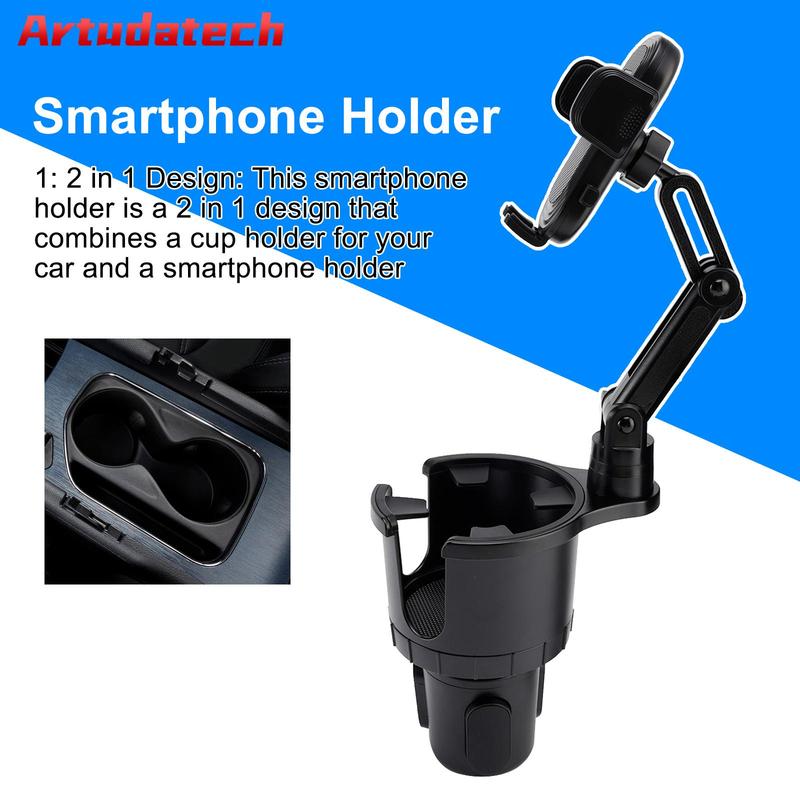Artudatech Smartphone Holder, Drink Holder, For Smartphones, Cars, 2-in-1 Cup Holder
Artudatech Smartphone Holder, Drink Holder, For Smartphones, Cars, 2-in-1 Cup Holder