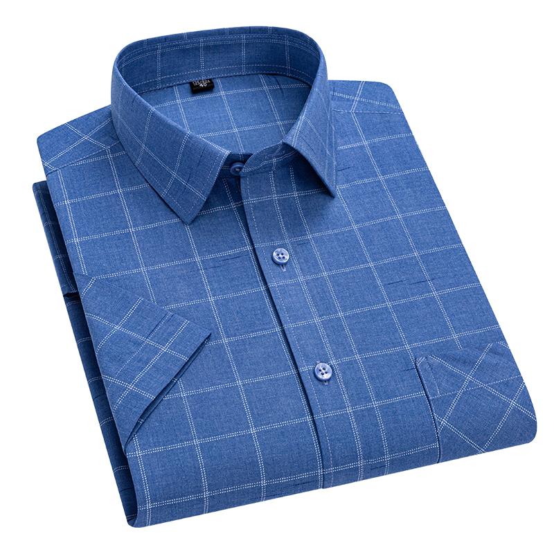 New Summer Mens Plaid Shirt Short Sleeve Casual Anti-Wrinkle Formal Stripe Soft Comfort Regular Fit Single Pocket Man Clothing 44
New Summer Mens Plaid Shirt Short Sleeve Casual Anti-Wrinkle Formal Stripe Soft Comfort Regular Fit Single Pocket Man Clothing 44
