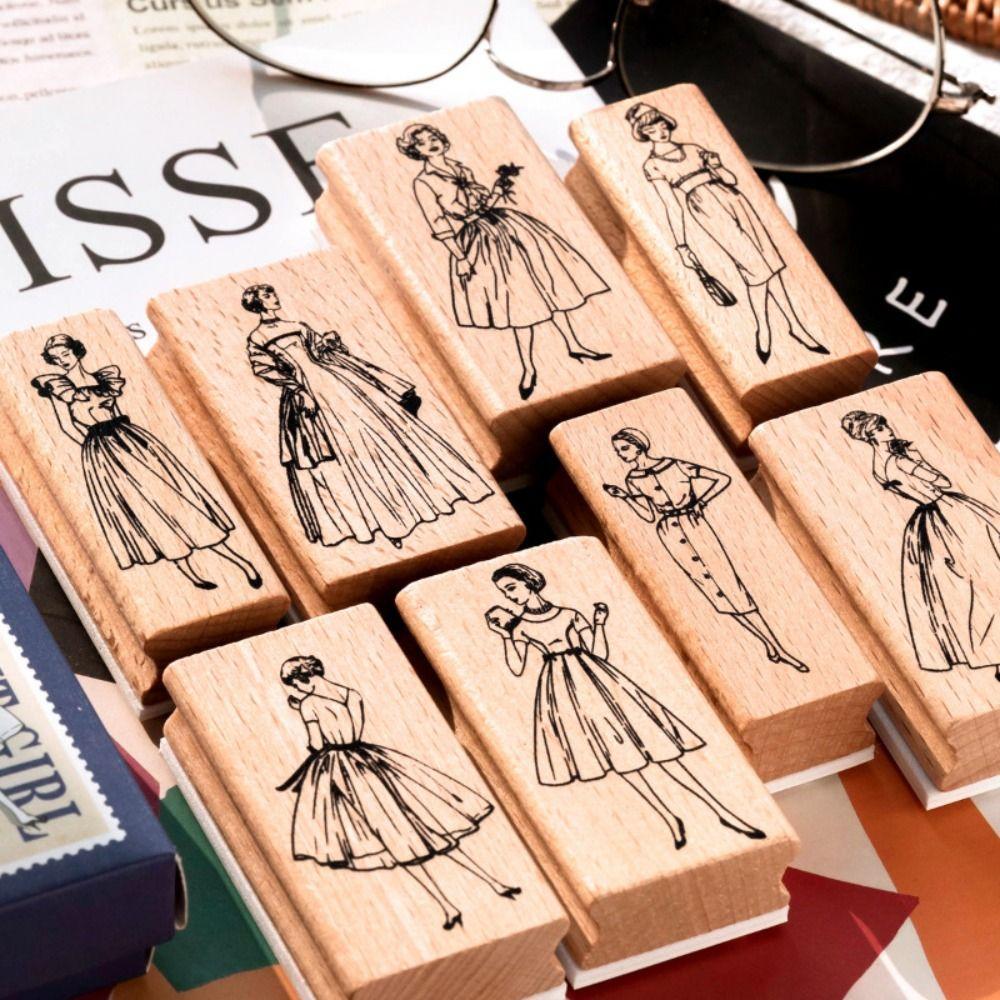 Account Diary Decorative Stamp Modern Girl Wooden Stamps Student Stationery DIY Craft Rubber Stamp
Account Diary Decorative Stamp Modern Girl Wooden Stamps Student Stationery DIY Craft Rubber Stamp
