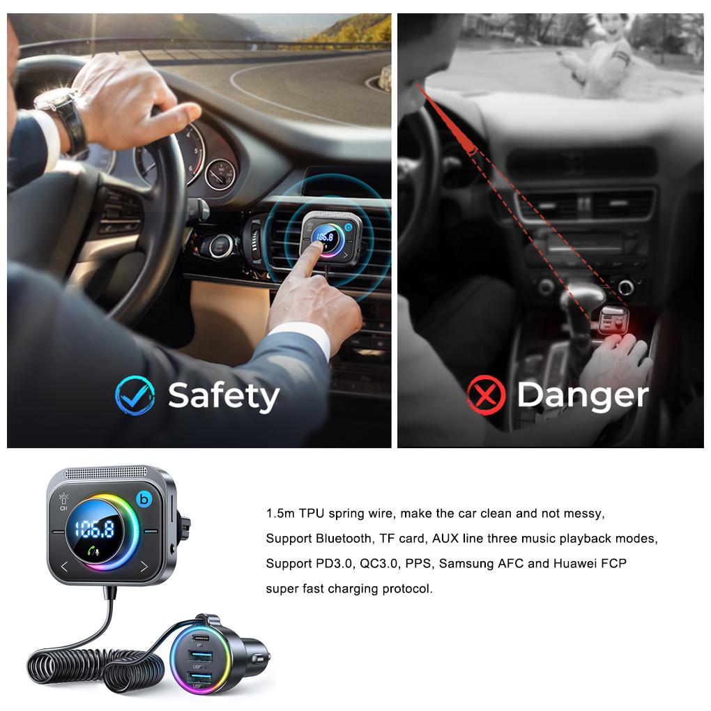 Автомобильный Bluetooth FM-передатчик Автомобильный адаптер зарядного устройства Установка в воздуховод 3 порта PD&QC 3.0 Bluetooth 5.3 Автомобильный передатчик чёрный
Автомобильный Bluetooth FM-передатчик Автомобильный адаптер зарядного устройства Установка в воздуховод 3 порта PD&QC 3.0 Bluetooth 5.3 Автомобильный передатчик чёрный