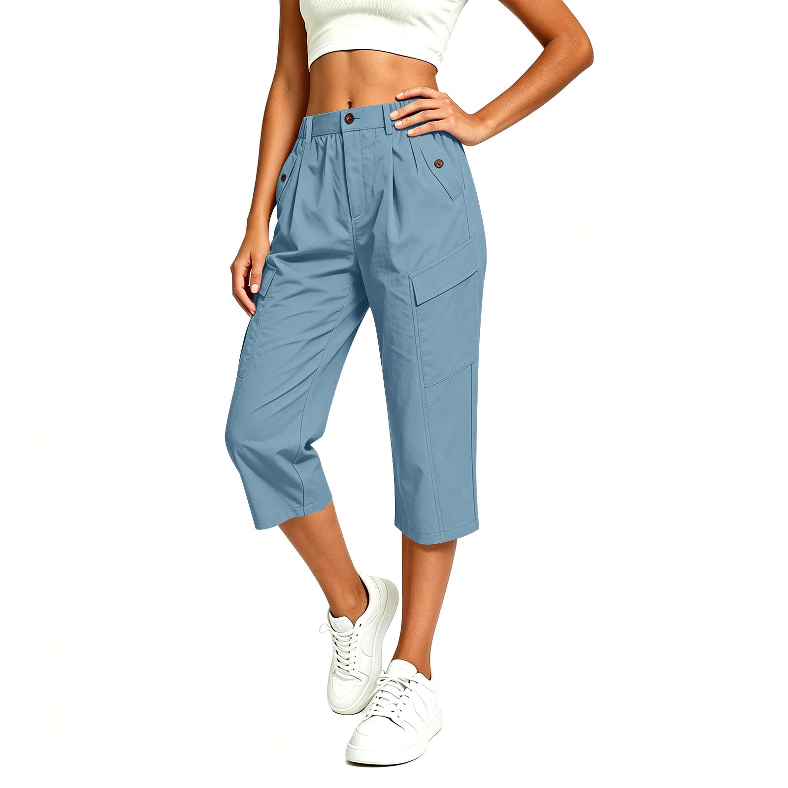 Women’s Relaxed Fit Capri Pants with Elastic Waistband and Multiple Pockets for Casual Outdoor Activities XL
Women’s Relaxed Fit Capri Pants with Elastic Waistband and Multiple Pockets for Casual Outdoor Activities XL