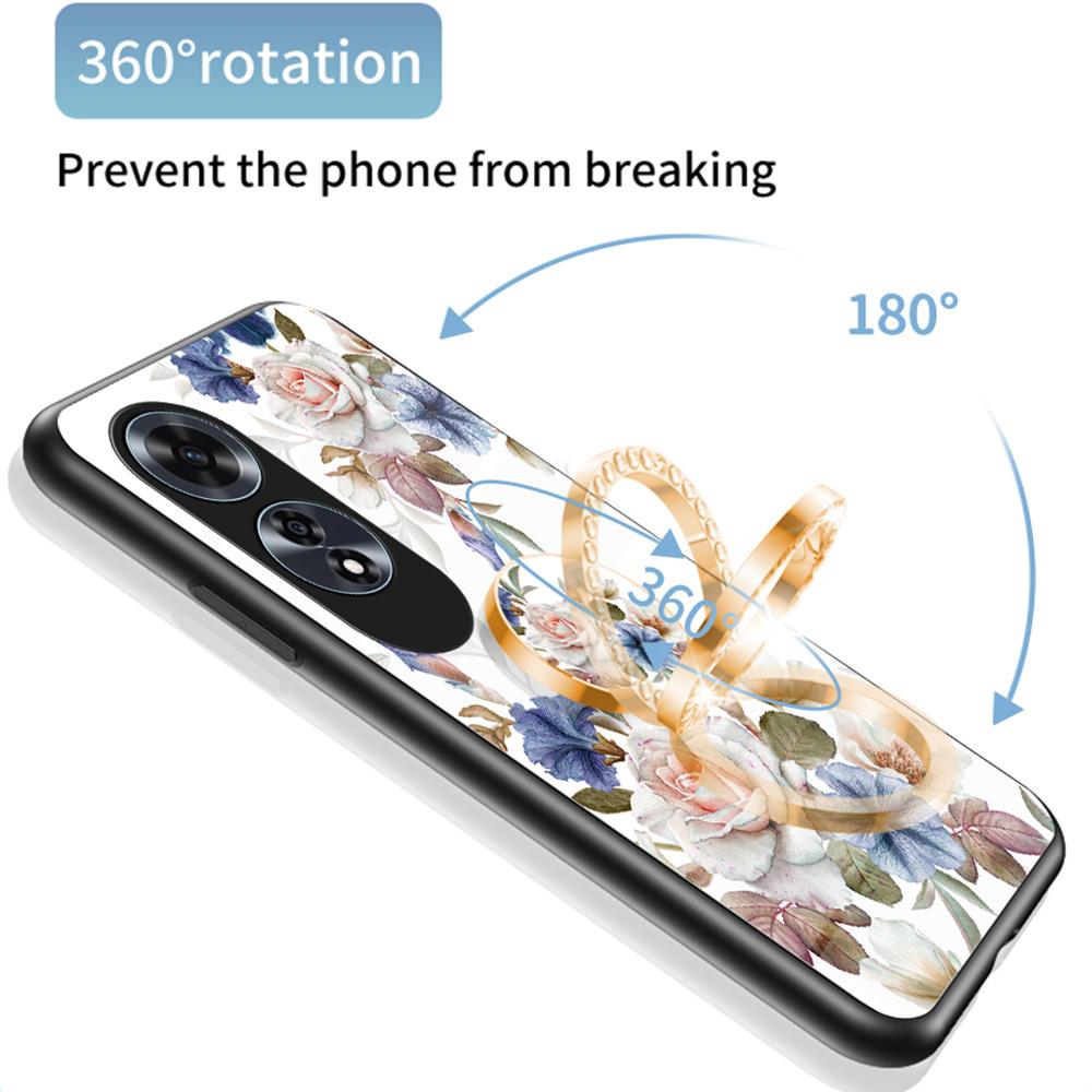 For Oppo A60 4G Case Patterned Tempered Glas Phone Cover with Ring Kickstand Chinese Rose
For Oppo A60 4G Case Patterned Tempered Glas Phone Cover with Ring Kickstand Chinese Rose