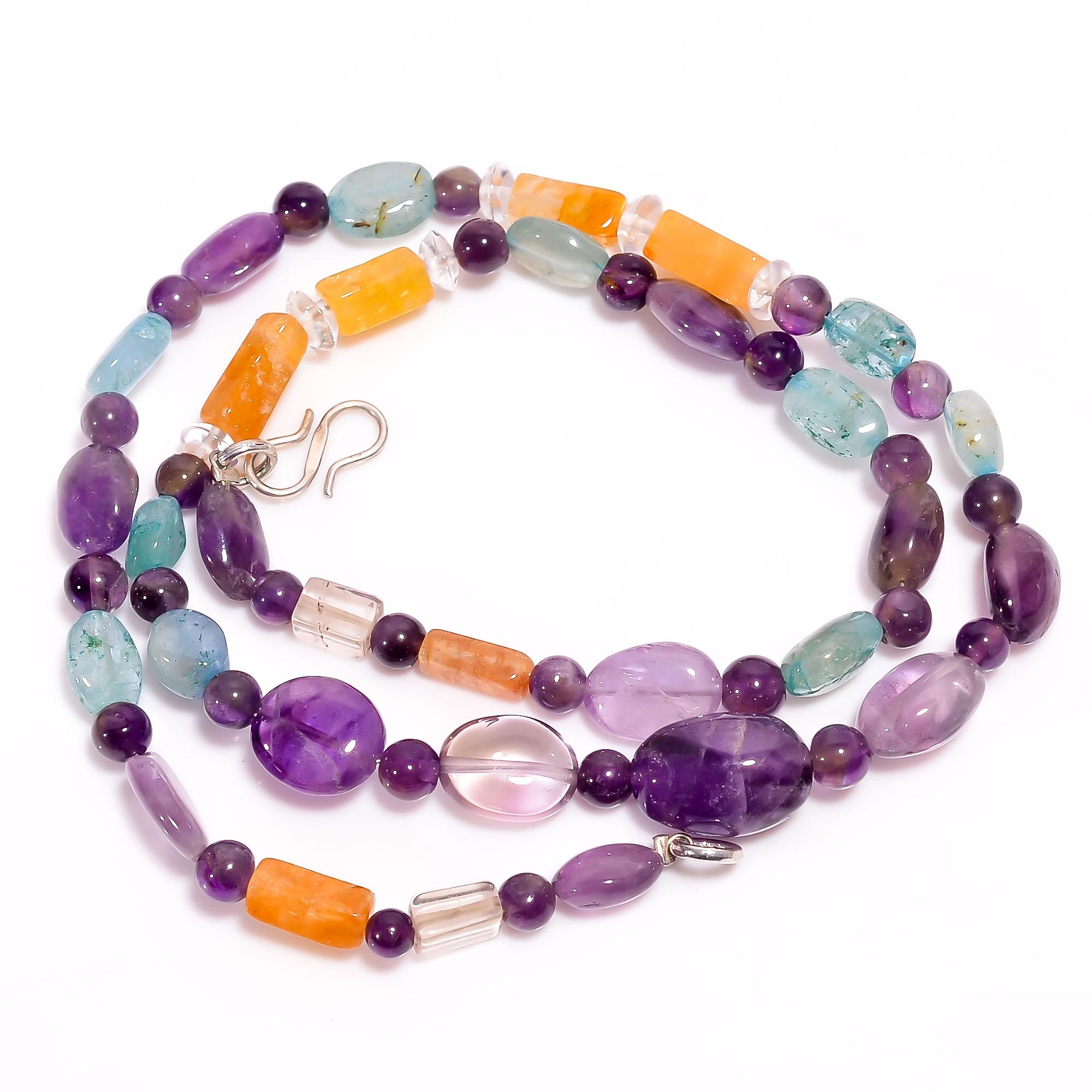 Natural Amethyst Multi Aventurine Mix Shape Smooth Beads Necklace 4-15 mm 18 UB-8463
Natural Amethyst Multi Aventurine Mix Shape Smooth Beads Necklace 4-15 mm 18 UB-8463