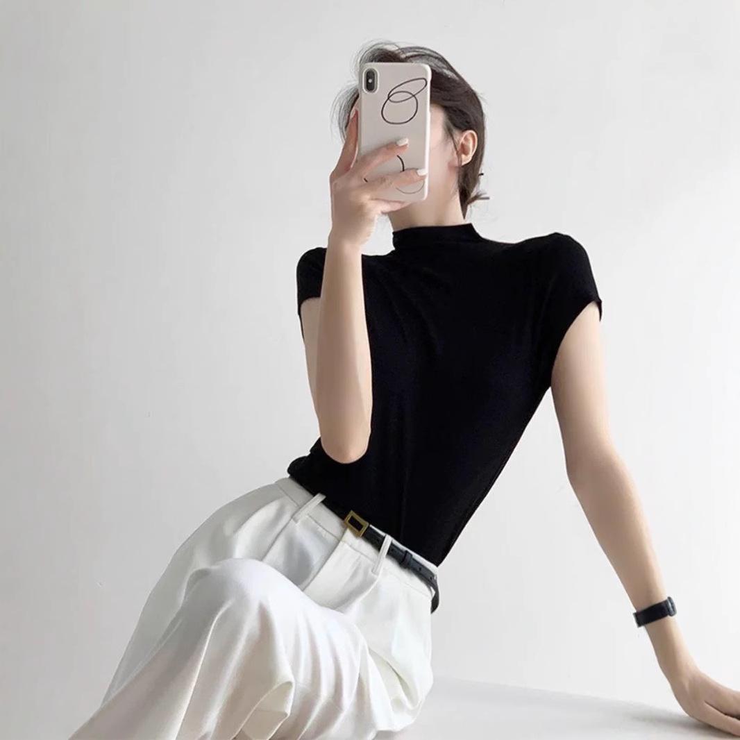 Women s French High-Neck Black Short-Sleeve Knit Top - Slim Fit, Niche Design M чорний
Women s French High-Neck Black Short-Sleeve Knit Top - Slim Fit, Niche Design M чорний