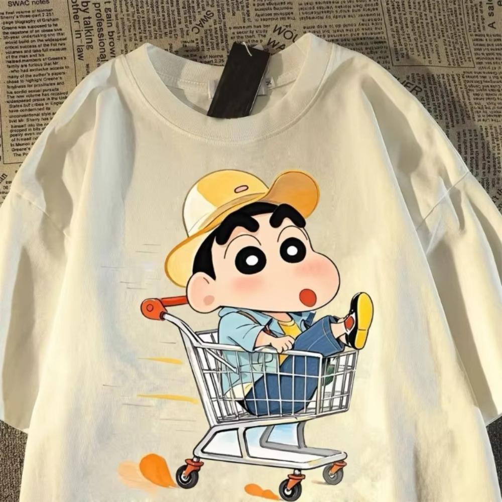 Summer Crayon Shin Chan Printed Cartoon Unisex Womens Top Casual Fashion Round Neck Tshirt Cotton Short Sleeve Tops S
Summer Crayon Shin Chan Printed Cartoon Unisex Womens Top Casual Fashion Round Neck Tshirt Cotton Short Sleeve Tops S