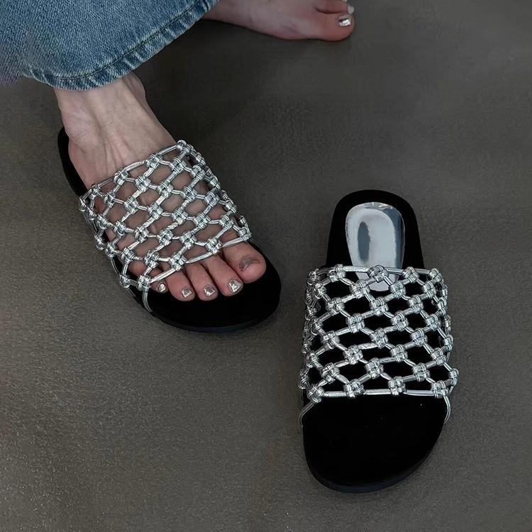 Hand-woven fishing net hollow thick-soled beach shoes women s leather versatile casual round toe sandals 35
Hand-woven fishing net hollow thick-soled beach shoes women s leather versatile casual round toe sandals 35