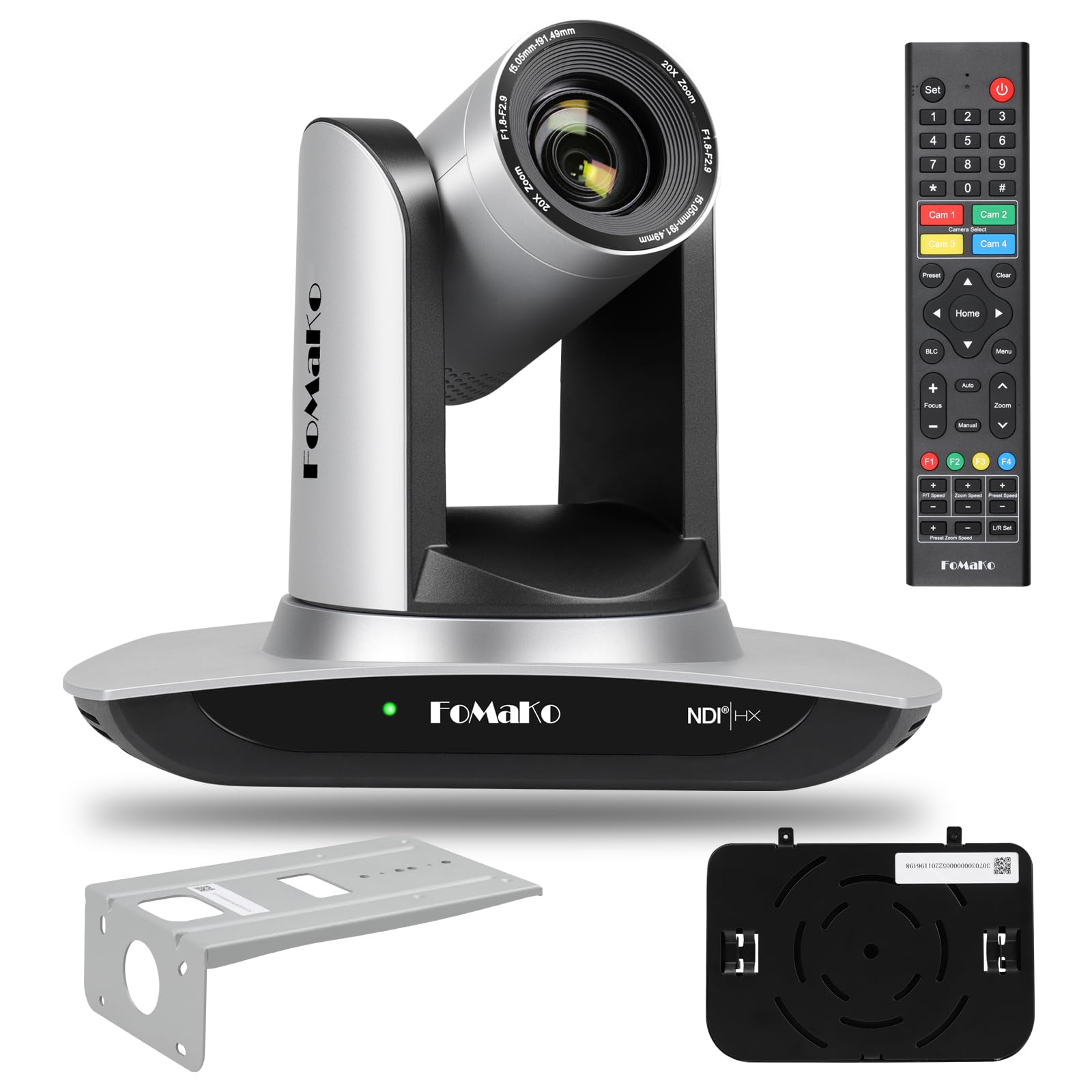 FoMaKo NDI PTZ Camera AI Auto Tracking 20x Optical Zoom IP HDMI PTZ Camera HD1080P60 PoE Function Wide Angle Remote Control Large Meetings Live
FoMaKo NDI PTZ Camera AI Auto Tracking 20x Optical Zoom IP HDMI PTZ Camera HD1080P60 PoE Function Wide Angle Remote Control Large Meetings Live