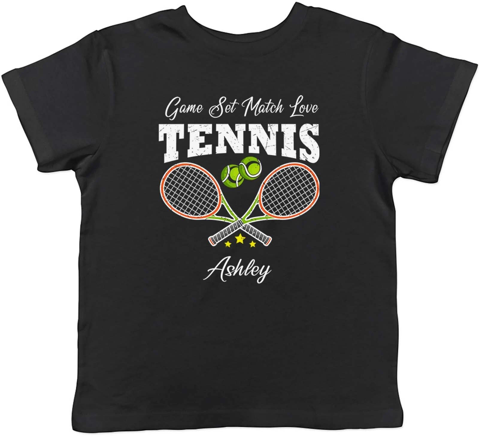 Personalised Game Set Match Love Tennis Sports Children T-Shirt Boys Girls Gift 160
Personalised Game Set Match Love Tennis Sports Children T-Shirt Boys Girls Gift 160