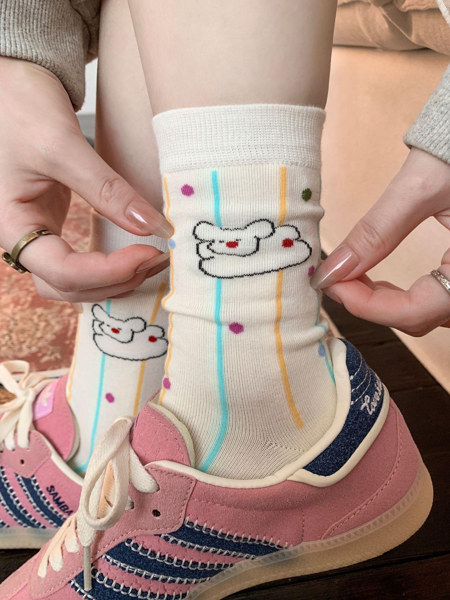 Cute Cartoon Puppy Socks Gray Mid-Leg Socks Spring And Autumn Pure Cotton Striped Pile Socks Cotton Socks One size fits all
Cute Cartoon Puppy Socks Gray Mid-Leg Socks Spring And Autumn Pure Cotton Striped Pile Socks Cotton Socks One size fits all