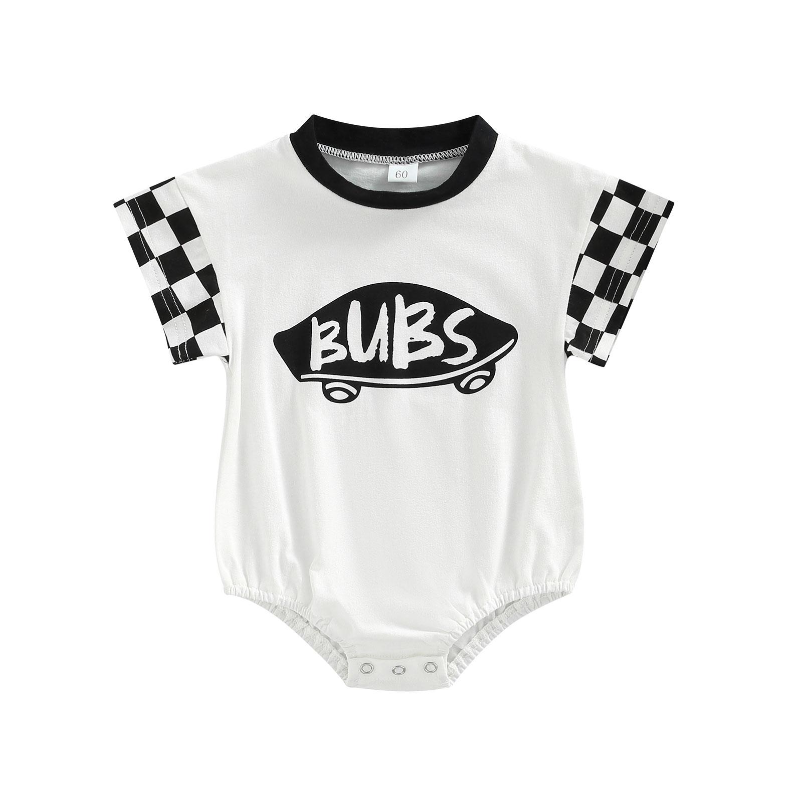 Baby Girl Boy Romper Plaid Short Sleeve Round Neck Cartoon Pattern Letter Print Jumpsuit 0-3 Months чёрный
Baby Girl Boy Romper Plaid Short Sleeve Round Neck Cartoon Pattern Letter Print Jumpsuit 0-3 Months чёрный