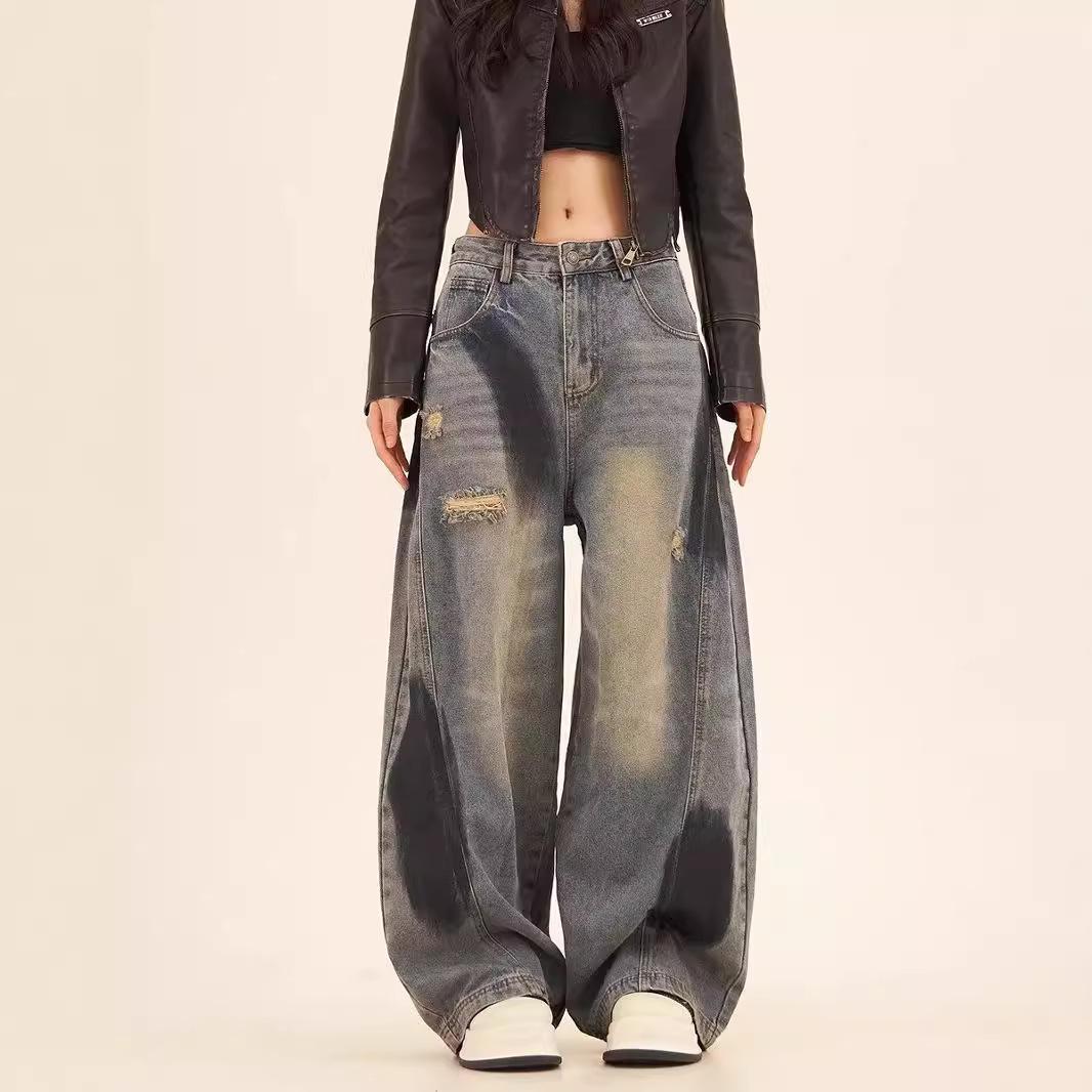 Unisex Retro Black Wide-Leg Ripped Jeans - Loose Fit, Straight Cut, Vintage-Inspired S синій
Unisex Retro Black Wide-Leg Ripped Jeans - Loose Fit, Straight Cut, Vintage-Inspired S синій