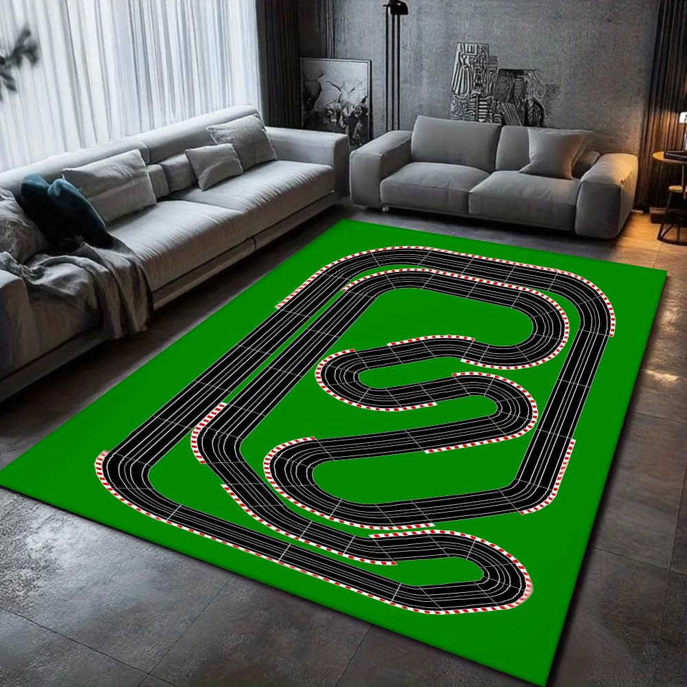 Race Track Pattern Carpet Green Racing Track Kids Play Mat Interactive Education Home Decor Soft Non-Slip Rug for Living Room 50x80cm
Race Track Pattern Carpet Green Racing Track Kids Play Mat Interactive Education Home Decor Soft Non-Slip Rug for Living Room 50x80cm