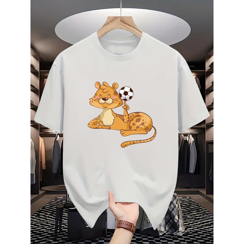 European sizes Cute Football Leopard Print T-Shirt Men S Summer Tee Perfect for Family And Friends Game Day Gifting 4XL білий
European sizes Cute Football Leopard Print T-Shirt Men S Summer Tee Perfect for Family And Friends Game Day Gifting 4XL білий