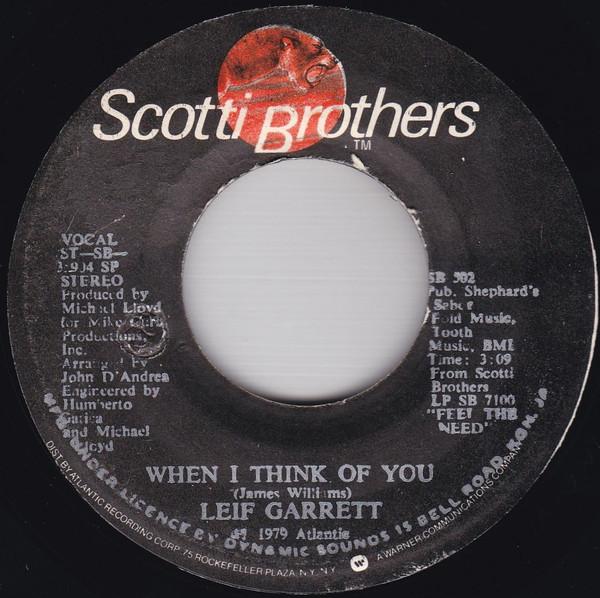 7inch Record LEIF GARRETT - When I Think Of You SB502 Scotti Bros. Re 1979 Jamaica Rock Used
7inch Record LEIF GARRETT - When I Think Of You SB502 Scotti Bros. Re 1979 Jamaica Rock Used