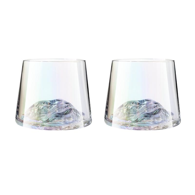 2pcs Set Elegant Modern 3D Mountain-Themed Glass Cups for Whiskey, Coffee & Water - Glass Tumblers for Parties, Gatherings 250ML
2pcs Set Elegant Modern 3D Mountain-Themed Glass Cups for Whiskey, Coffee & Water - Glass Tumblers for Parties, Gatherings 250ML