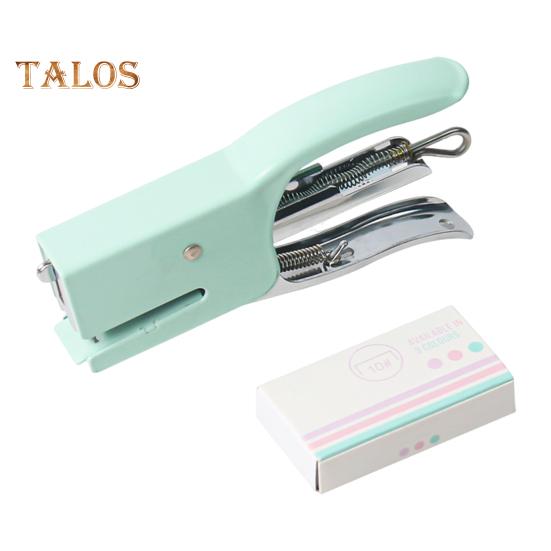 Маленький ручной степлер, степлер на 10-16 листов, с 750 скобами, мини-настольный степлер для офиса, школы, дома, путешествий 1 Set зелёный