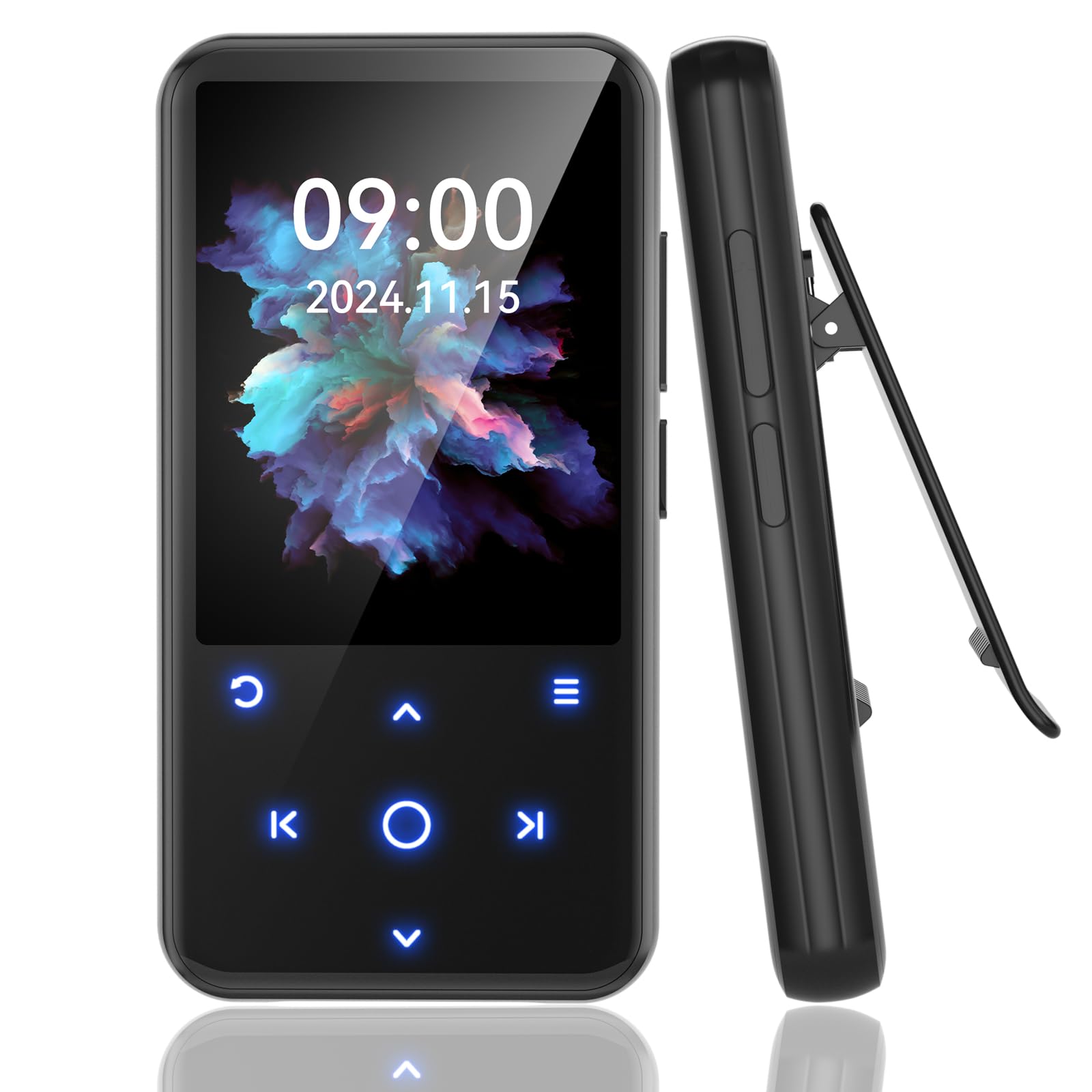 Кліпсовий MP3-плеєр, Bluetooth 5.3, для занять спортом, ємність 64 ГБ, розширюваний до 128 ГБ, сумісний з SD-картами, 2,4-дюймовий сенсорний екран, якість звуку Hi-Fi,
Кліпсовий MP3-плеєр, Bluetooth 5.3, для занять спортом, ємність 64 ГБ, розширюваний до 128 ГБ, сумісний з SD-картами, 2,4-дюймовий сенсорний екран, якість звуку Hi-Fi,