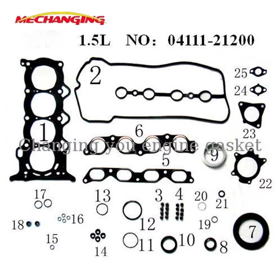 1NZFXE 1NZ-FXE FOR TOYOTA PRIUS Saloon Hatchback 1.5 Full Set Engine Rebuilding Kits Engine Parts Engine Gasket 04111-21090
1NZFXE 1NZ-FXE FOR TOYOTA PRIUS Saloon Hatchback 1.5 Full Set Engine Rebuilding Kits Engine Parts Engine Gasket 04111-21090
