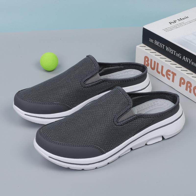 Летняя сетчатая обувь пара дышащих и прохладных туфель сетчатая обувь мягкая подошва дышащая сетчатая обувь одна педаль ленивая сетчатая обувь 48