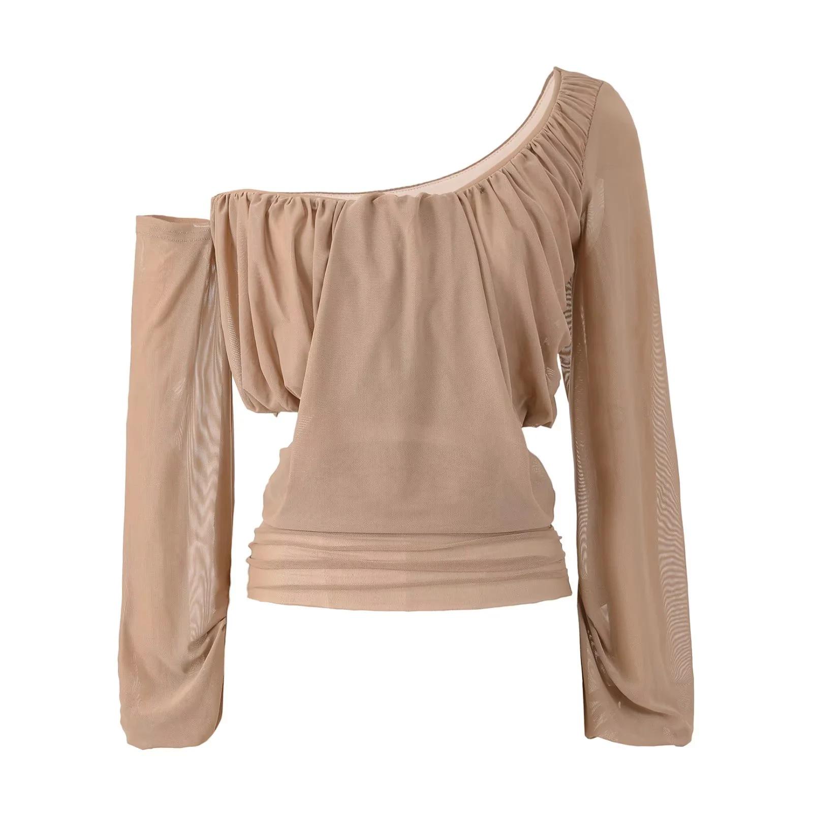 Euro-American Style Mesh One-Shoulder Cut-Out Long-Sleeve Bodycon Top Large хаки
Euro-American Style Mesh One-Shoulder Cut-Out Long-Sleeve Bodycon Top Large хаки