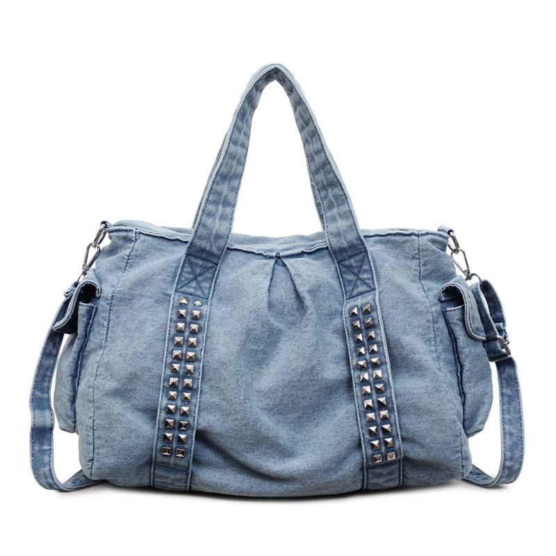 Denim Bag Rivet Embellishments Fashi Versatile Design Shoulder Bag Handbag Crossbody Bag Large Capacity Commuter Travel Bag 38X20X24CM синій
Denim Bag Rivet Embellishments Fashi Versatile Design Shoulder Bag Handbag Crossbody Bag Large Capacity Commuter Travel Bag 38X20X24CM синій