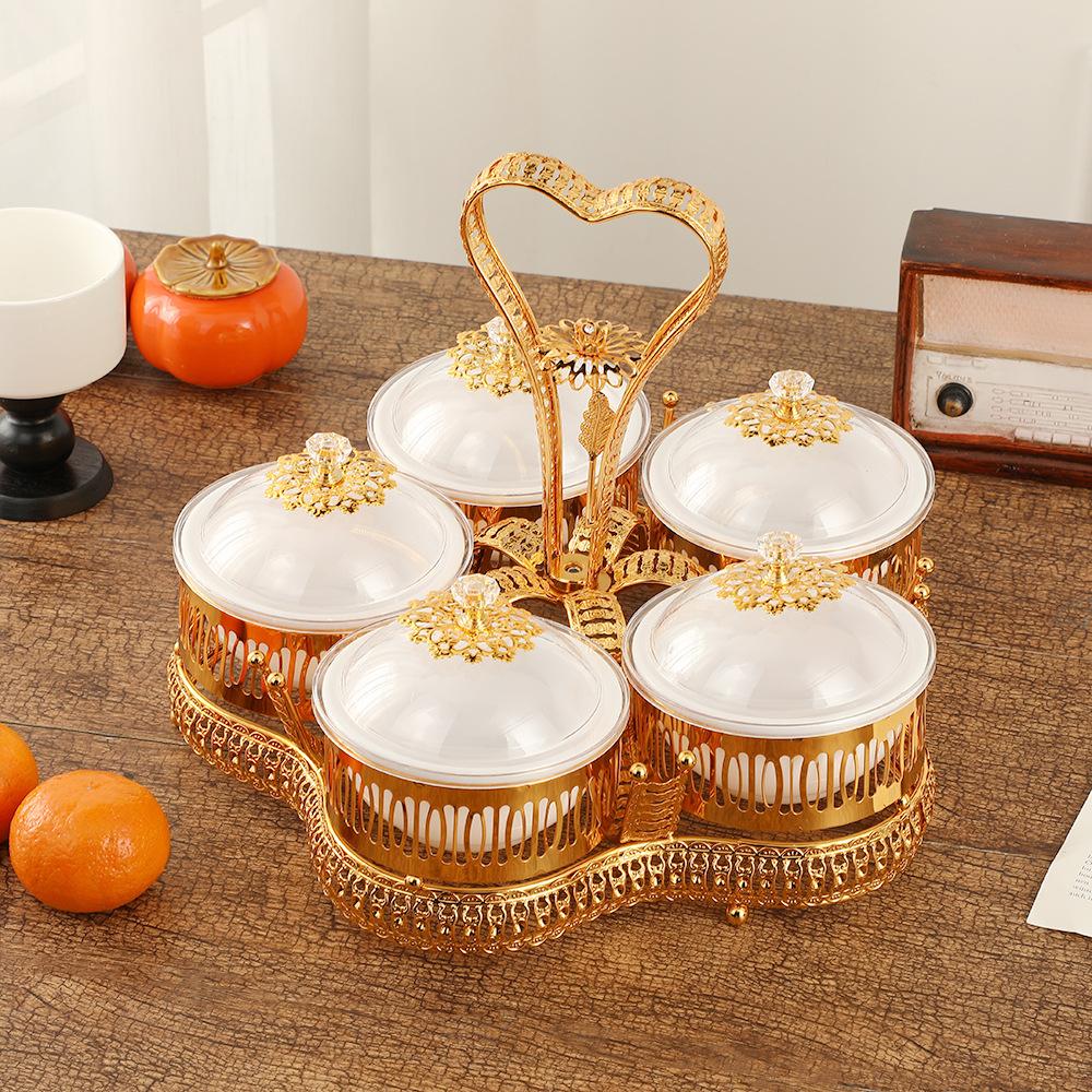 Acrylic dried fruit plate with lid European light luxury multi-layer fruit plate candy snack living room tea table snack plate 32.7X32.6cm золотой
Acrylic dried fruit plate with lid European light luxury multi-layer fruit plate candy snack living room tea table snack plate 32.7X32.6cm золотой