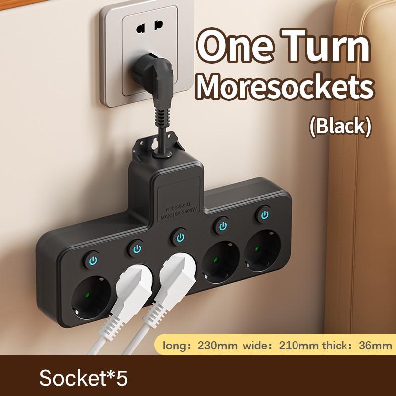 EU Plug Power Adapter – 5 AC Sockets with Individual Switches, Optional USB/Type-C Socket*5 чорний
EU Plug Power Adapter – 5 AC Sockets with Individual Switches, Optional USB/Type-C Socket*5 чорний