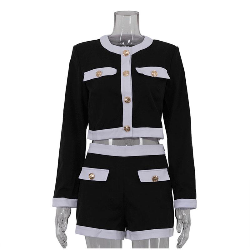 Slim Contrast Coat Shorts Set Women s Single Breasted Long Sleeve Tops High Waist Short Pants 2026 New Lady Elegant Suit L
Slim Contrast Coat Shorts Set Women s Single Breasted Long Sleeve Tops High Waist Short Pants 2026 New Lady Elegant Suit L