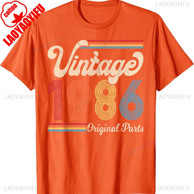 Vintage 1986 Birthday Gift Unisex Women Born Made Printed Tshirt Tops Fashion Casual Style Streetwear Adult Tops Tee Shirt Short S
Vintage 1986 Birthday Gift Unisex Women Born Made Printed Tshirt Tops Fashion Casual Style Streetwear Adult Tops Tee Shirt Short S