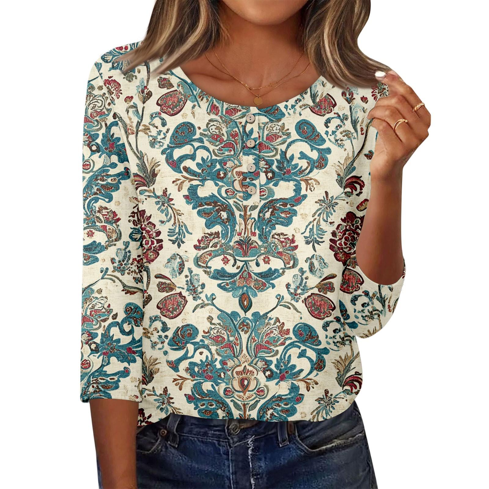 3/4 Sleeve Shirts For Women Button Down Shirt Top For Women Half Button Down Print Graphic Blouse S хакі
3/4 Sleeve Shirts For Women Button Down Shirt Top For Women Half Button Down Print Graphic Blouse S хакі