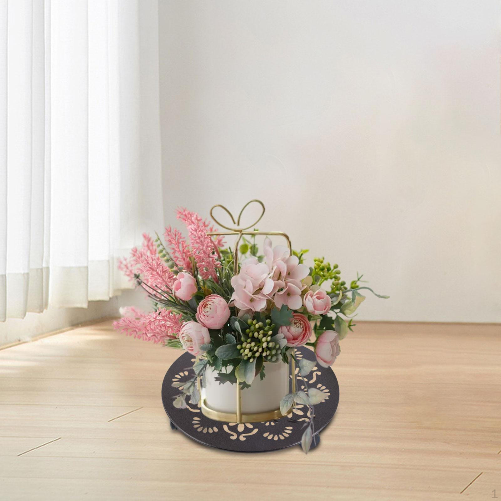 Hollow Out Round Pot Caddy Planter Trolley Movable Plant Roller Rolling Stand for Flower Pots 34cm
Hollow Out Round Pot Caddy Planter Trolley Movable Plant Roller Rolling Stand for Flower Pots 34cm