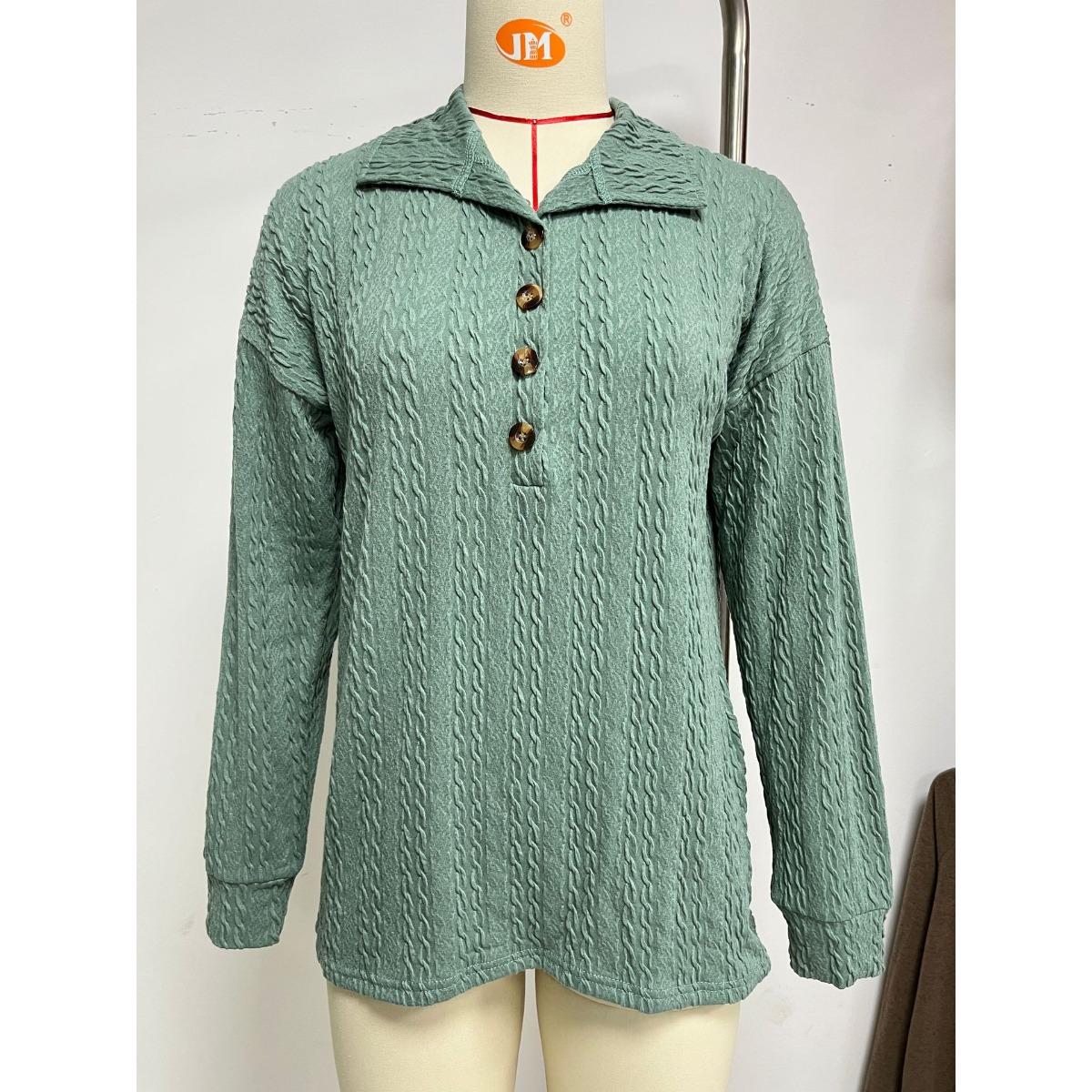Women s Fall Winter Solid Color Lapel Button Loose Long Sleeve Sweatshirt Top Amazon Cross-border for Europe and America XXL
Women s Fall Winter Solid Color Lapel Button Loose Long Sleeve Sweatshirt Top Amazon Cross-border for Europe and America XXL