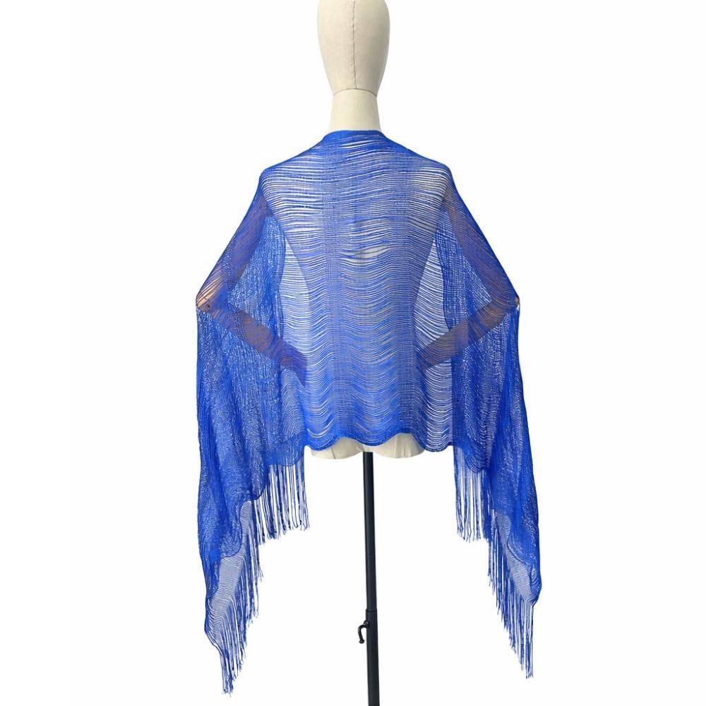 New Hollow out Tassel Shawl Comfortable Polyester Silk Shawl Shinning tassel Shawl Scarf Summer синій
New Hollow out Tassel Shawl Comfortable Polyester Silk Shawl Shinning tassel Shawl Scarf Summer синій