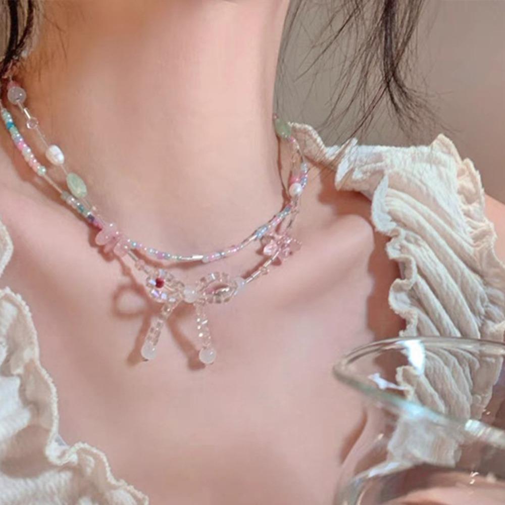 Zinc Zinc Alloy Color Beaded Bohemian Beach Pendant Women Bow Choker Korean Style Jewelry Crystal Necklace
Zinc Zinc Alloy Color Beaded Bohemian Beach Pendant Women Bow Choker Korean Style Jewelry Crystal Necklace