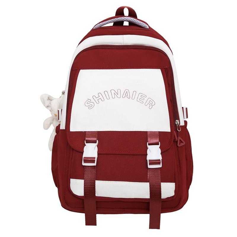 Женский школьный рюкзак большой емкости, контрастный компьютерный рюкзак красный
Женский школьный рюкзак большой емкости, контрастный компьютерный рюкзак красный