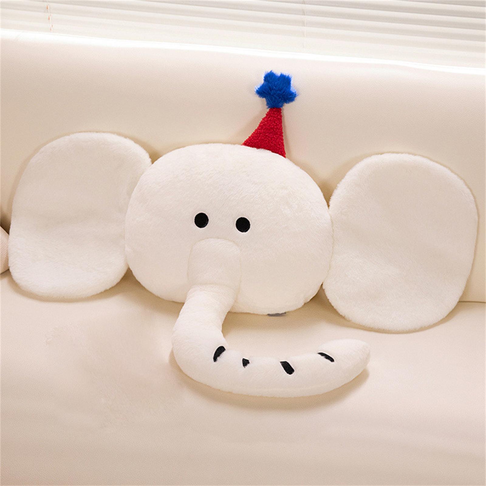 Plush Elephant Pillow Soft Stuffed Animal Cushion with Party Hat for Home Decoration and Kids Room Nursery Gift One Size білий
Plush Elephant Pillow Soft Stuffed Animal Cushion with Party Hat for Home Decoration and Kids Room Nursery Gift One Size білий
