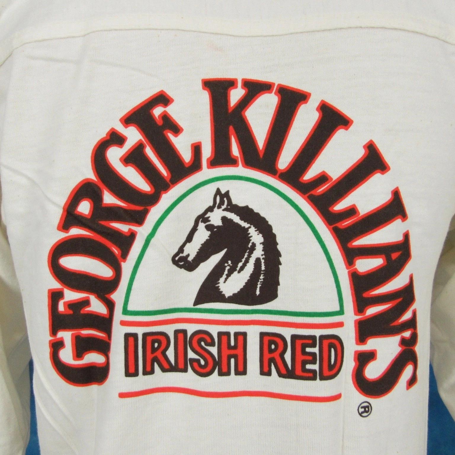 NOS vintage 80s GEORGE KILLIAN S IRISH RED BEER JERSEY T-Shirt S coors alcohol S
NOS vintage 80s GEORGE KILLIAN S IRISH RED BEER JERSEY T-Shirt S coors alcohol S