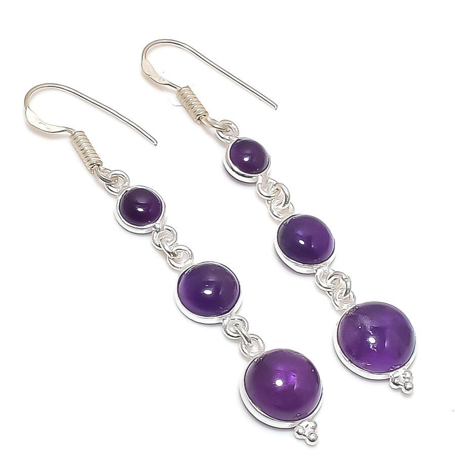 Natural Sage Amethyst Gemstone 925 Sterling Silver Jewelry Earring 2.40 M0j81
Natural Sage Amethyst Gemstone 925 Sterling Silver Jewelry Earring 2.40 M0j81
