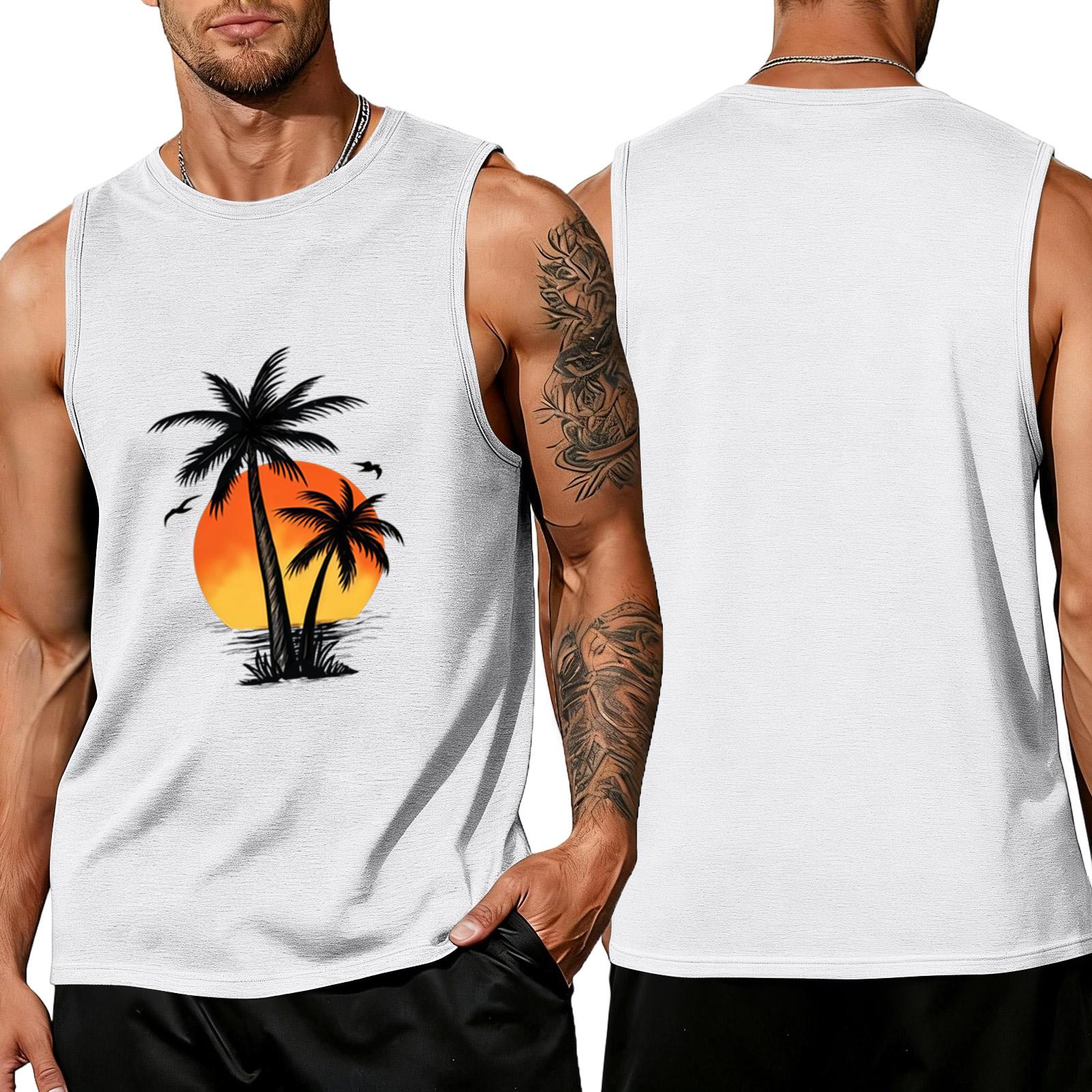 Men s loose and casual Hawaiian print sleeveless shirt XL білий
Men s loose and casual Hawaiian print sleeveless shirt XL білий