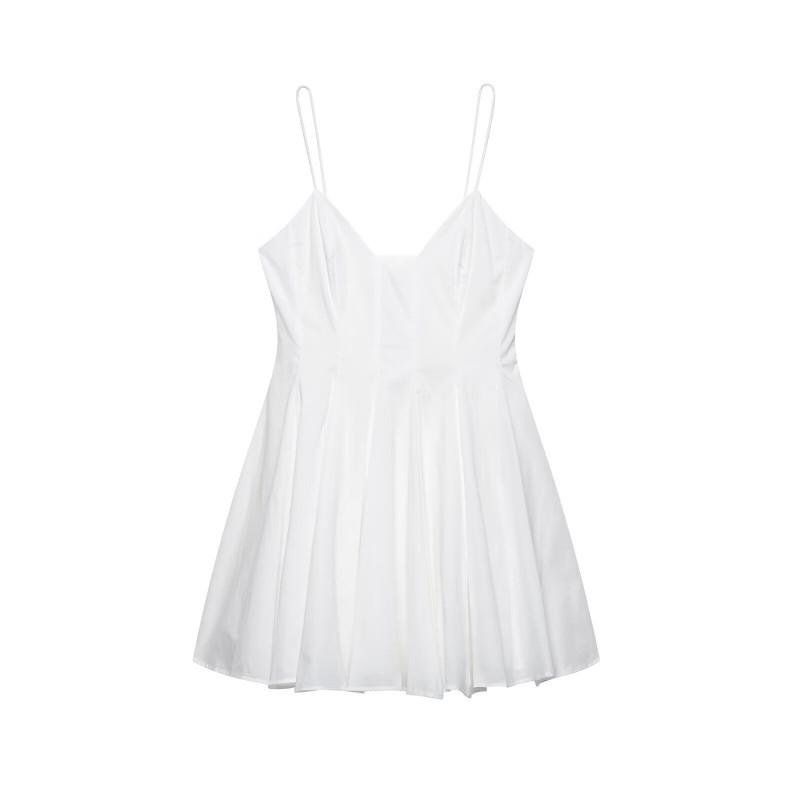 European American Women s Clothing Summer Low-necked Poplin Short Suspender Dress L білий
European American Women s Clothing Summer Low-necked Poplin Short Suspender Dress L білий