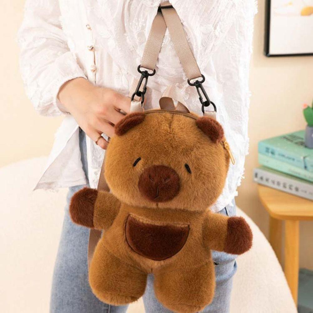 Stuffed Capybara Plush Handbag Animal Cartoon Cartoon Backpack Capybara Crossbody Bag Unisex
Stuffed Capybara Plush Handbag Animal Cartoon Cartoon Backpack Capybara Crossbody Bag Unisex